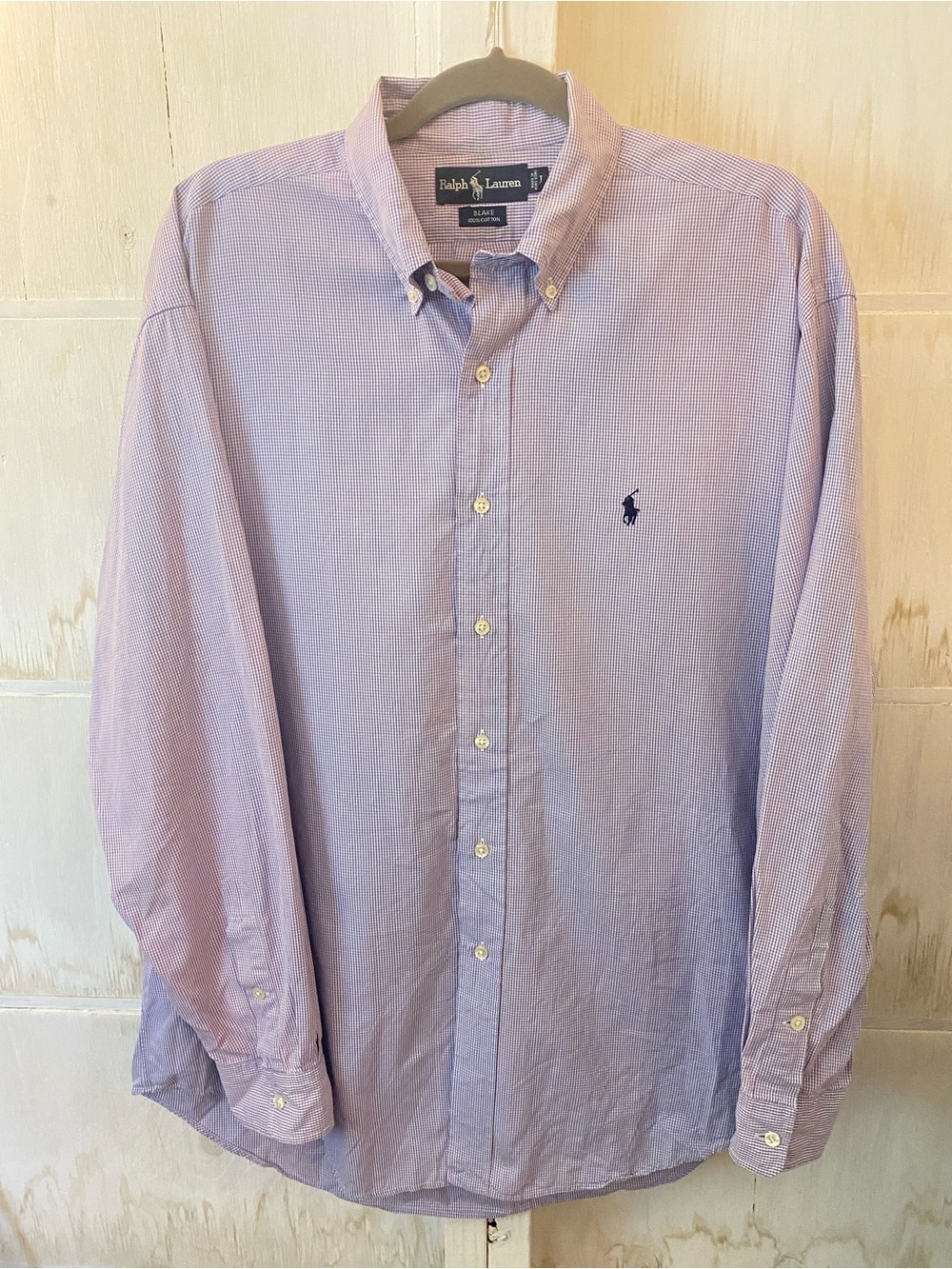 Ralph Lauren Blake Light Purple Button-Down Men's Shirt Preppy Office Career L